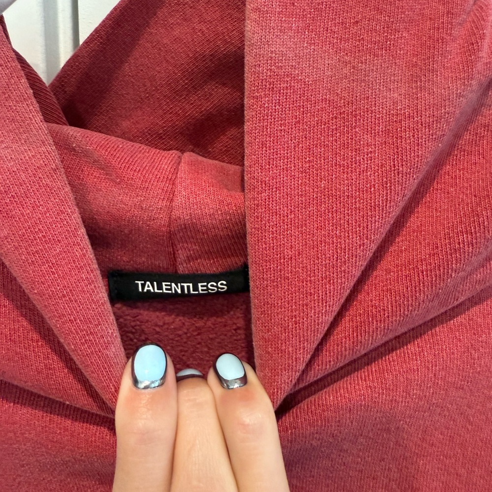 TALENTLESS Women's Burgundy Hoodie - Picture 3 of 4